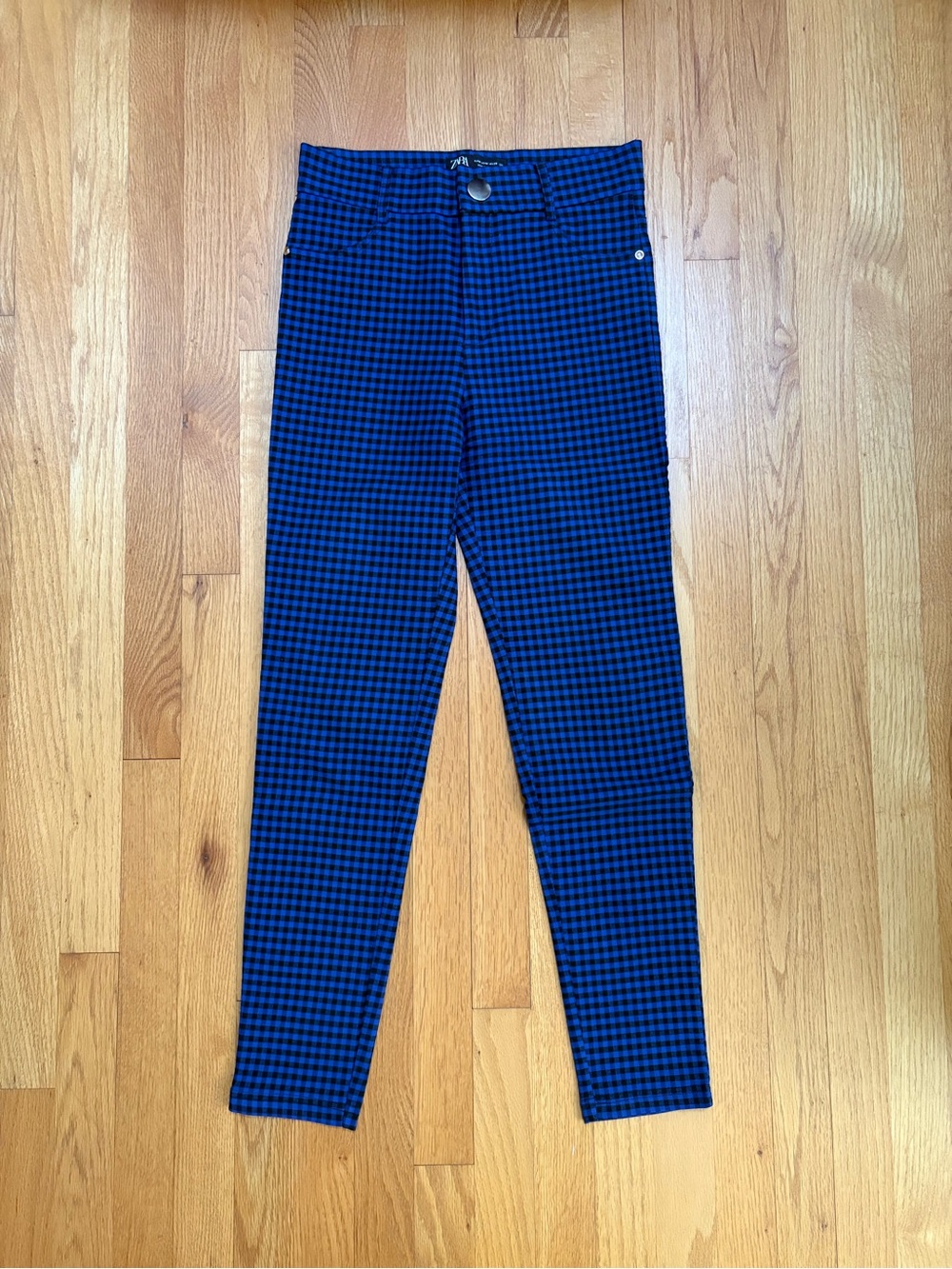 Zara High-Waist Checkered Leggings